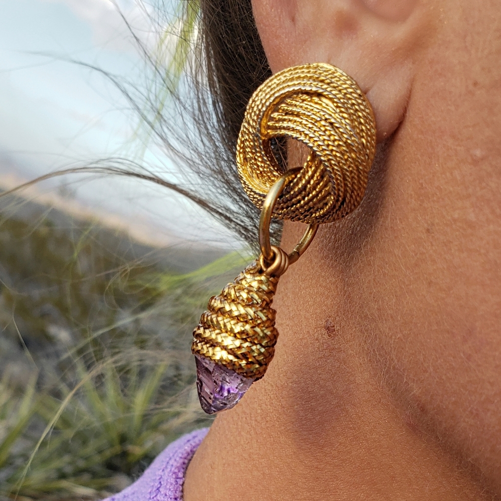 amethyst💜earrings -a- KAMELEON🦎KREATION - Picture 8 of 8